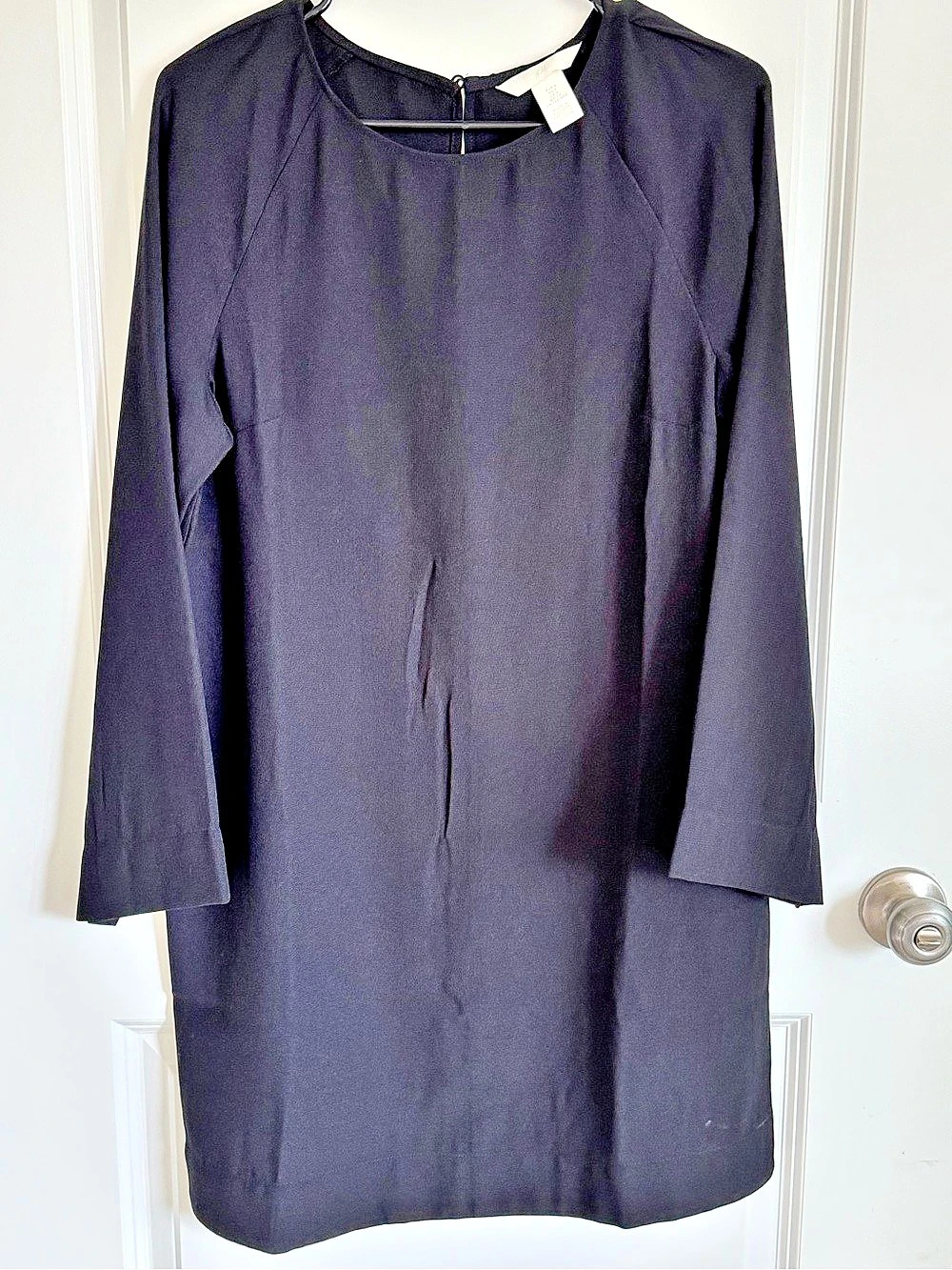H&M Long Sleeve Mini Dress in Black Size S